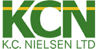 KCN logo in green letters with a yellow stripe, and K.C. NIELSEN LTD written below in green text.
